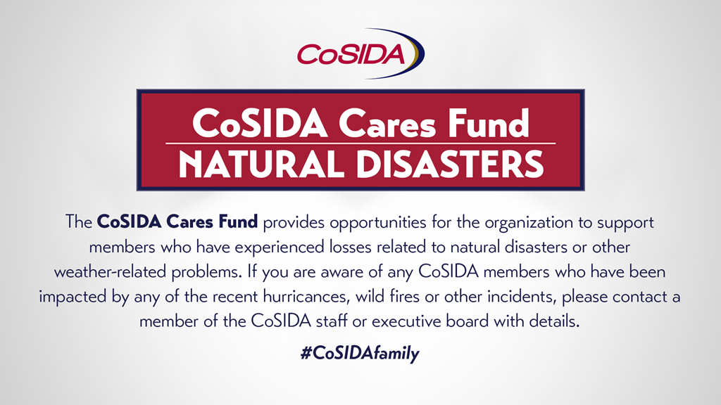 CoSIDA Seeks Updates On Members Affected By Natural Disasters